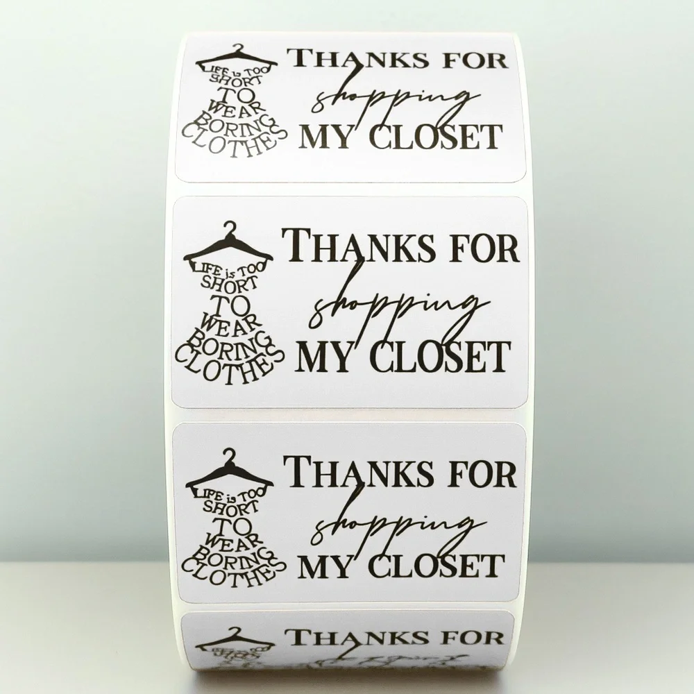 Thanks for Shopping My Closet Stickers – Cute Labels for Clothing Orders